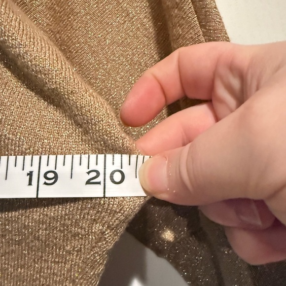 Express Shimmering Tan Long Sleeve Top - Picture 5 of 6